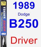 Driver Wiper Blade for 1989 Dodge B250 - Vision Saver