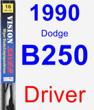 Driver Wiper Blade for 1990 Dodge B250 - Vision Saver