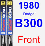 Front Wiper Blade Pack for 1980 Dodge B300 - Vision Saver