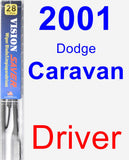 Driver Wiper Blade for 2001 Dodge Caravan - Vision Saver