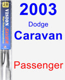 Passenger Wiper Blade for 2003 Dodge Caravan - Vision Saver