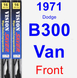 Front Wiper Blade Pack for 1971 Dodge B300 Van - Vision Saver