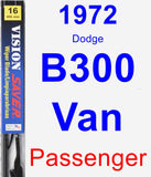 Passenger Wiper Blade for 1972 Dodge B300 Van - Vision Saver