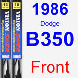 Front Wiper Blade Pack for 1986 Dodge B350 - Vision Saver