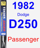 Passenger Wiper Blade for 1982 Dodge D250 - Vision Saver