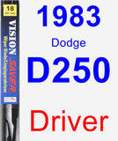 Driver Wiper Blade for 1983 Dodge D250 - Vision Saver