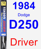 Driver Wiper Blade for 1984 Dodge D250 - Vision Saver