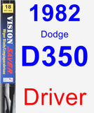 Driver Wiper Blade for 1982 Dodge D350 - Vision Saver