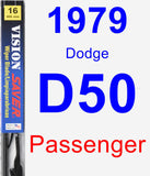 Passenger Wiper Blade for 1979 Dodge D50 - Vision Saver