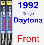 Front Wiper Blade Pack for 1992 Dodge Daytona - Vision Saver