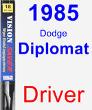 Driver Wiper Blade for 1985 Dodge Diplomat - Vision Saver