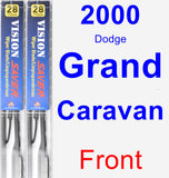 Front Wiper Blade Pack for 2000 Dodge Grand Caravan - Vision Saver