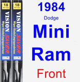 Front Wiper Blade Pack for 1984 Dodge Mini Ram - Vision Saver