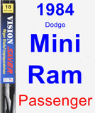 Passenger Wiper Blade for 1984 Dodge Mini Ram - Vision Saver