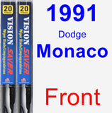 Front Wiper Blade Pack for 1991 Dodge Monaco - Vision Saver