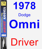 Driver Wiper Blade for 1978 Dodge Omni - Vision Saver