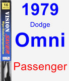 Passenger Wiper Blade for 1979 Dodge Omni - Vision Saver