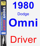 Driver Wiper Blade for 1980 Dodge Omni - Vision Saver