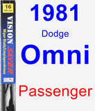 Passenger Wiper Blade for 1981 Dodge Omni - Vision Saver