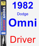 Driver Wiper Blade for 1982 Dodge Omni - Vision Saver