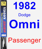 Passenger Wiper Blade for 1982 Dodge Omni - Vision Saver