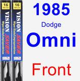 Front Wiper Blade Pack for 1985 Dodge Omni - Vision Saver