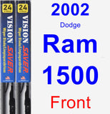 Front Wiper Blade Pack for 2002 Dodge Ram 1500 - Vision Saver