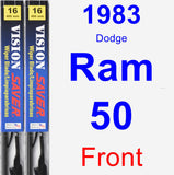 Front Wiper Blade Pack for 1983 Dodge Ram 50 - Vision Saver