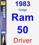 Driver Wiper Blade for 1983 Dodge Ram 50 - Vision Saver