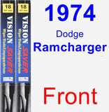 Front Wiper Blade Pack for 1974 Dodge Ramcharger - Vision Saver