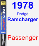 Passenger Wiper Blade for 1978 Dodge Ramcharger - Vision Saver