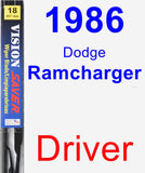 Driver Wiper Blade for 1986 Dodge Ramcharger - Vision Saver