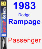 Passenger Wiper Blade for 1983 Dodge Rampage - Vision Saver