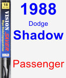 Passenger Wiper Blade for 1988 Dodge Shadow - Vision Saver