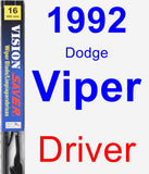 Driver Wiper Blade for 1992 Dodge Viper - Vision Saver