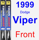 Front Wiper Blade Pack for 1999 Dodge Viper - Vision Saver