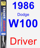 Driver Wiper Blade for 1986 Dodge W100 - Vision Saver