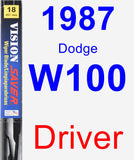 Driver Wiper Blade for 1987 Dodge W100 - Vision Saver