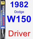 Driver Wiper Blade for 1982 Dodge W150 - Vision Saver