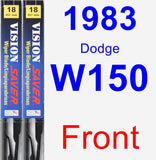 Front Wiper Blade Pack for 1983 Dodge W150 - Vision Saver