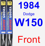 Front Wiper Blade Pack for 1984 Dodge W150 - Vision Saver