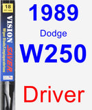 Driver Wiper Blade for 1989 Dodge W250 - Vision Saver