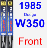 Front Wiper Blade Pack for 1985 Dodge W350 - Vision Saver