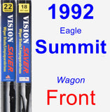 Front Wiper Blade Pack for 1992 Eagle Summit - Vision Saver