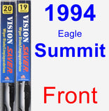 Front Wiper Blade Pack for 1994 Eagle Summit - Vision Saver