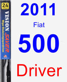 Driver Wiper Blade for 2011 Fiat 500 - Vision Saver