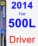 Driver Wiper Blade for 2014 Fiat 500L - Vision Saver