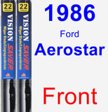 Front Wiper Blade Pack for 1986 Ford Aerostar - Vision Saver