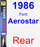 Rear Wiper Blade for 1986 Ford Aerostar - Vision Saver