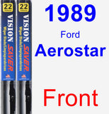 Front Wiper Blade Pack for 1989 Ford Aerostar - Vision Saver